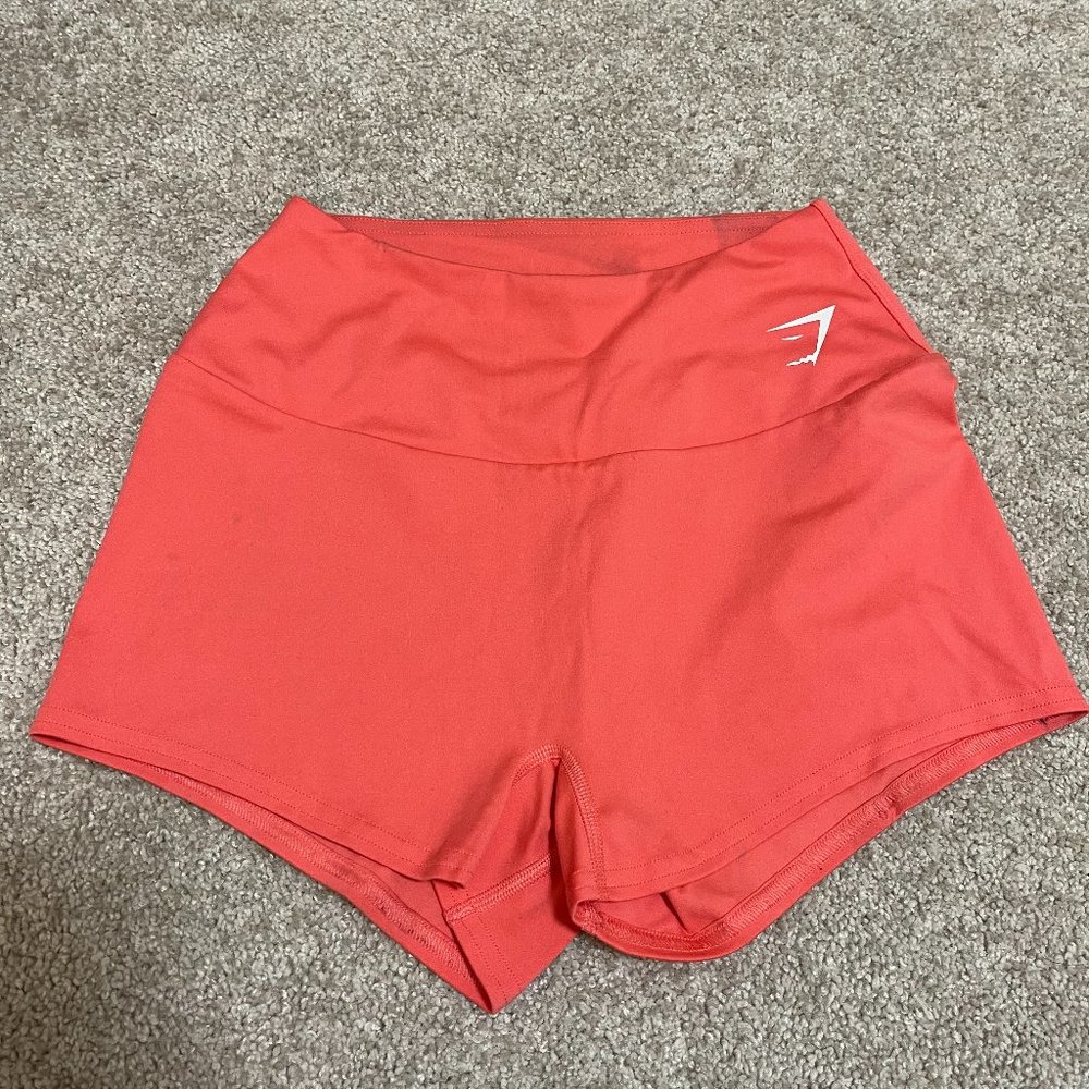 Gymshark Bright Coral Booty Shorts